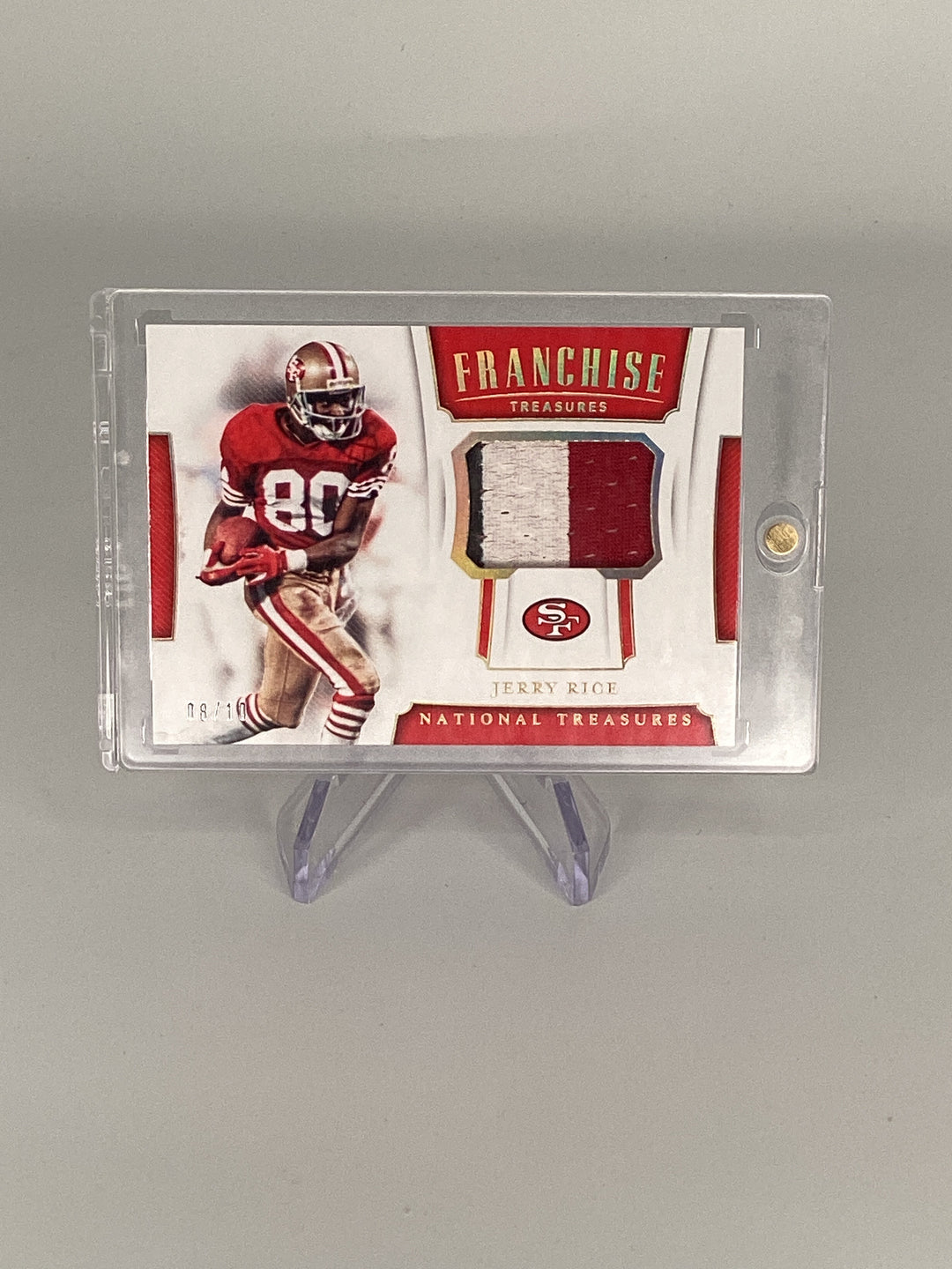 Jerry Rice 2018 Panini National Treasures Franchise Treasures Relic, 08/10