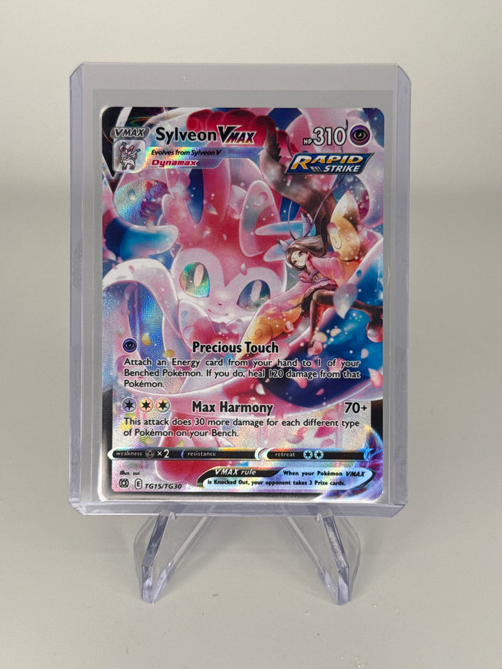 Pokemon TCG 2022 Sylveon VMax Brilliant Stars Trainer Gallery Full Art, TG15/TG30