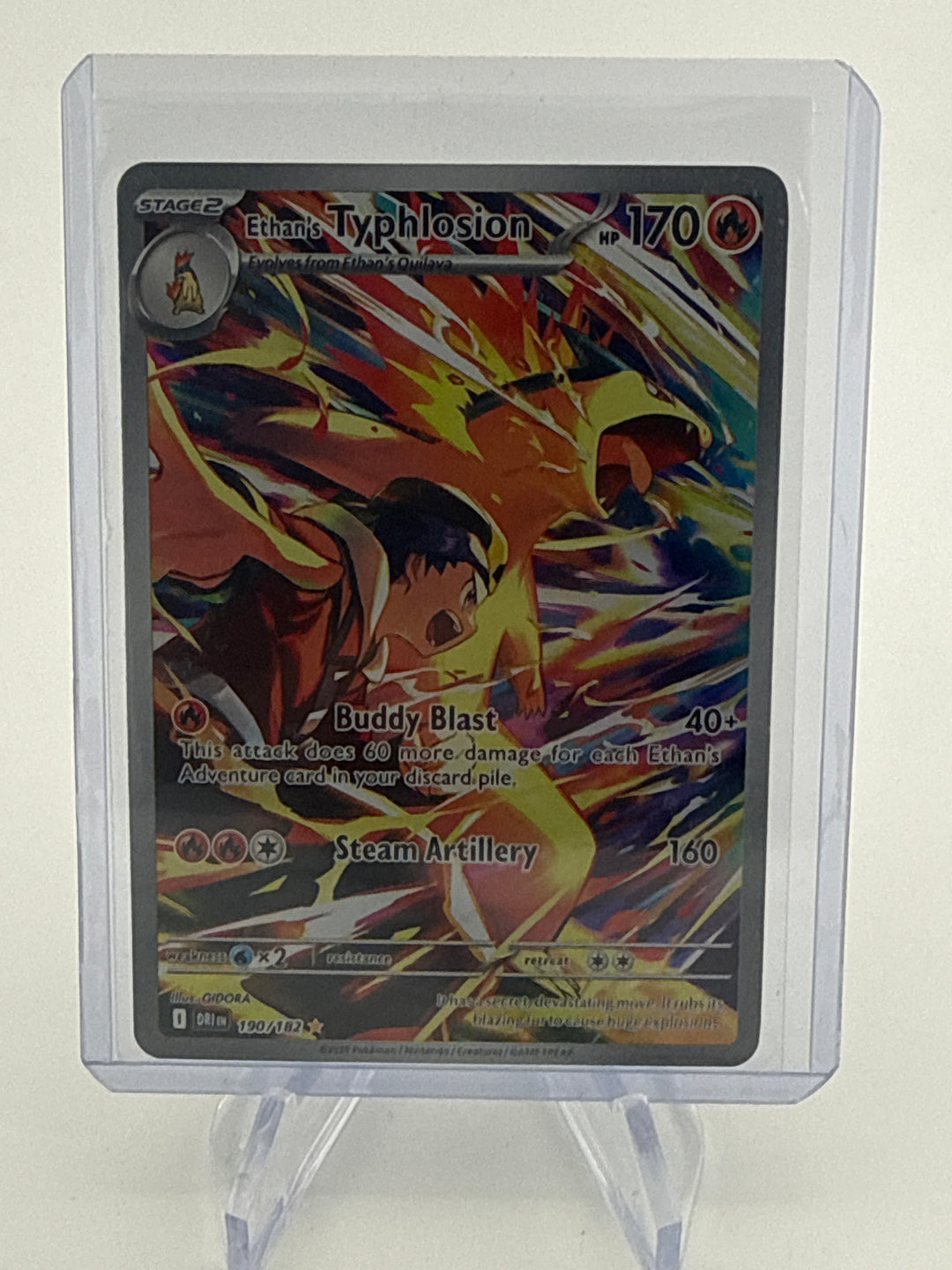 Pokemon TCG 2025 Ethan's Typhlosion Destined Rivals Full Art Illustration Rare, 190/182