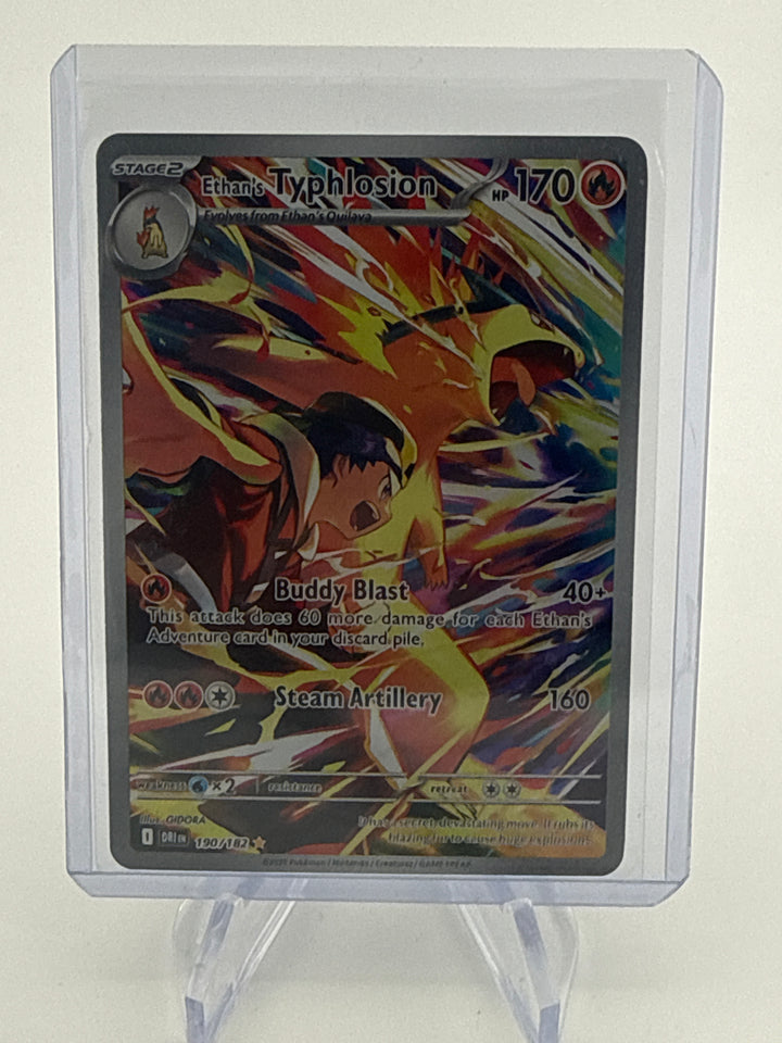 Pokemon TCG 2025 Ethan's Typhlosion Destined Rivals Full Art Illustration Rare, 190/182
