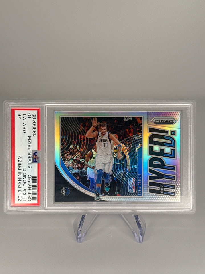 Luka Doncic 2019 Panini Prizm Get Hyped Silver Prizm, PSA 10 Gem Mint
