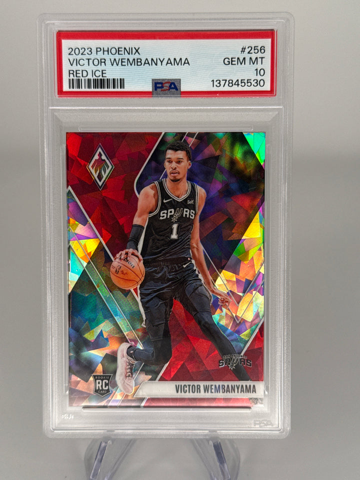 Victor Wembanyama 2023 Panini Phoenix Red Ice Rookie, PSA 10 Gem Mint
