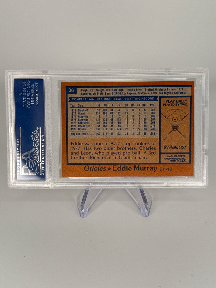 Eddie Murray 1978 Topps All-Star Rookie, PSA 8
