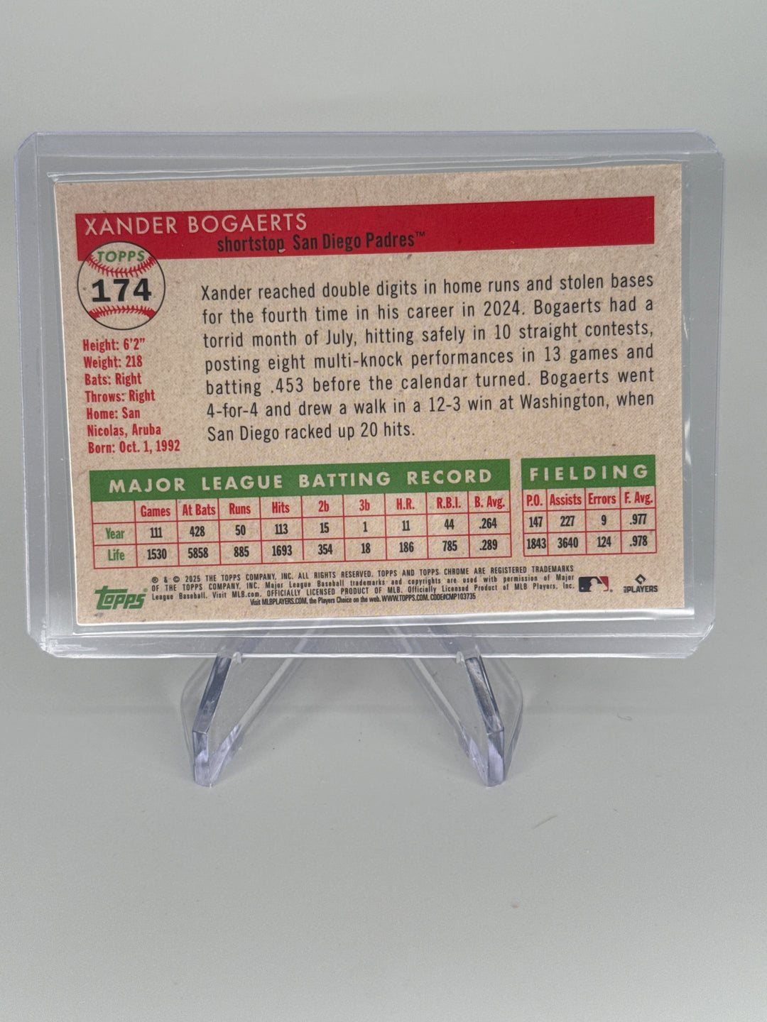 Xander Bogaerts 2025 Topps Chrome Platinum Black Toile Refractor, 06/10
