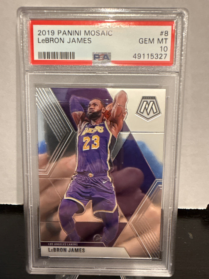 Lebron James 2019 Panini Mosaic, PSA 10 Gem Mint