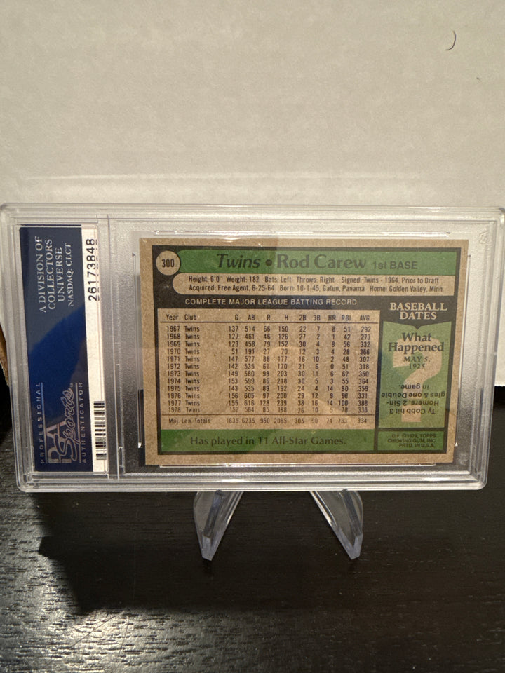 Rod Carew 1979 Topps, PSA 9 (OC)