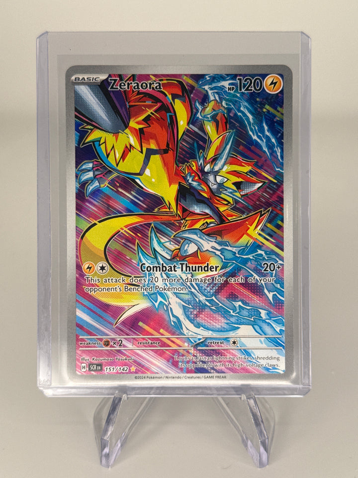Pokémon TCG 2024 Zeraora Stellar Crown Full Art Illustration Rare, 151/142