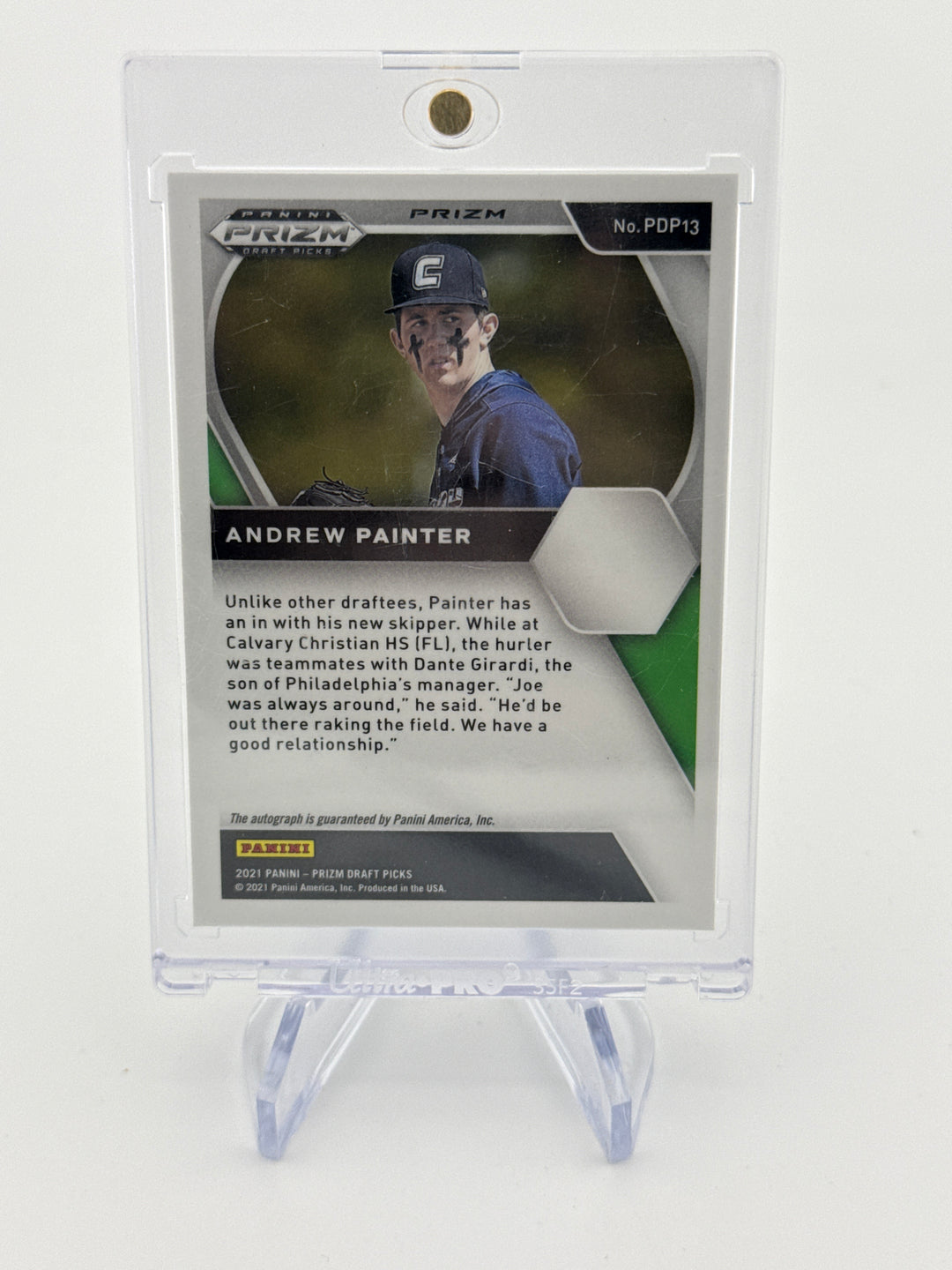 Andrew Painter 2021 Panini Prizm Draft Picks Silver Auto