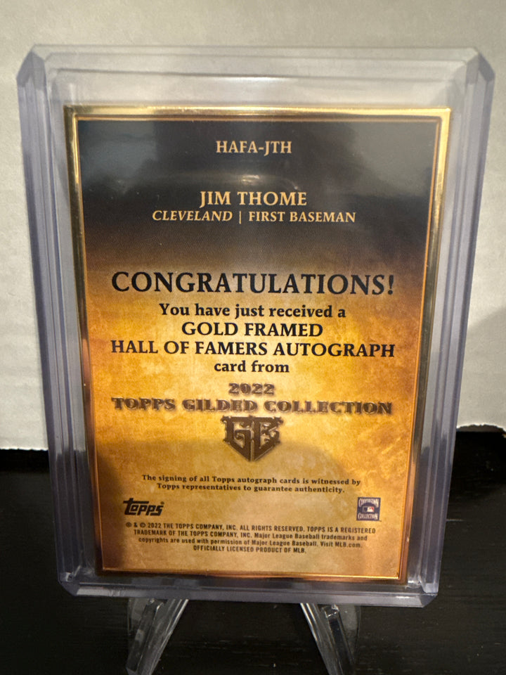 Jim Thome 2022 Topps Gilded Collection Gold Framed Auto, 50/90