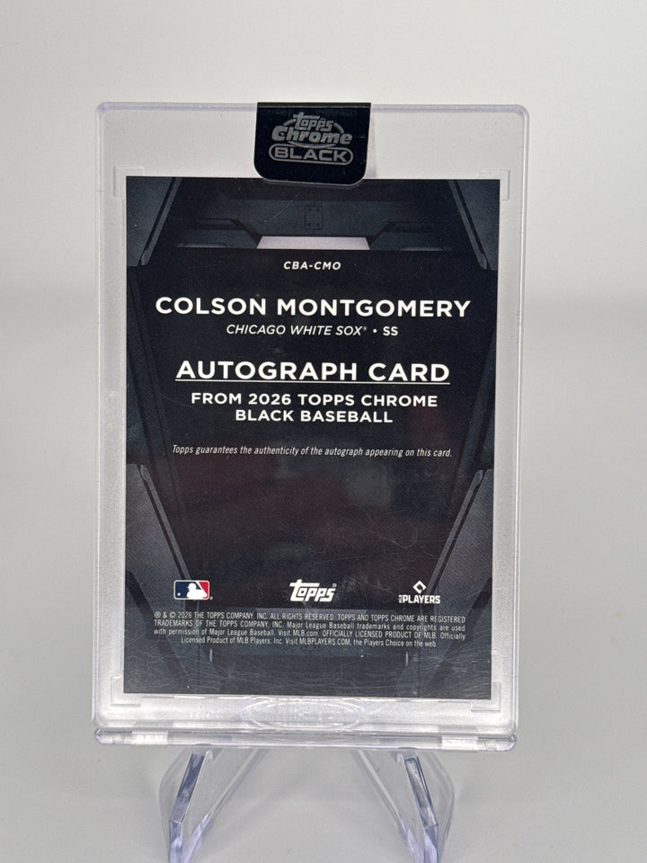 Colson Montgomery 2026 Topps Chrome Black Blue Refractor Rookie Auto, 064/150