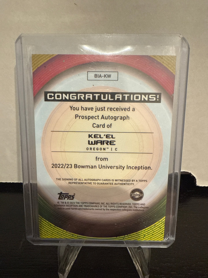 Kel'el Ware 2023 Topps Inception 1st Initiation Auto Gold, 08/50