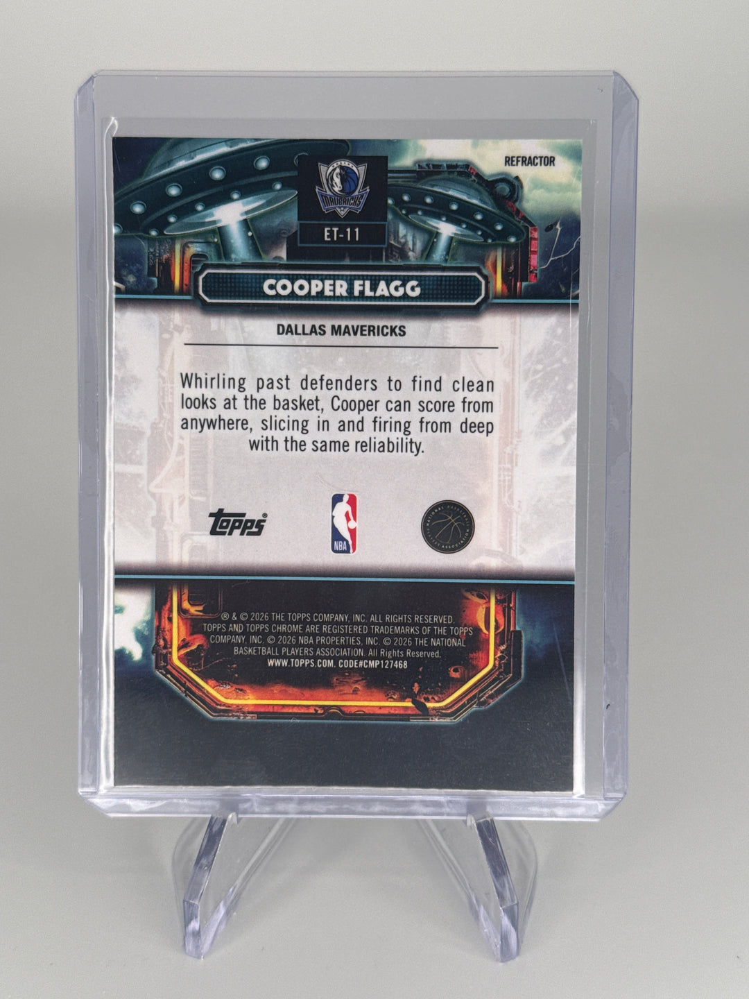 Cooper Flagg 2026 Topps Chrome Extraterrestrial Refractor