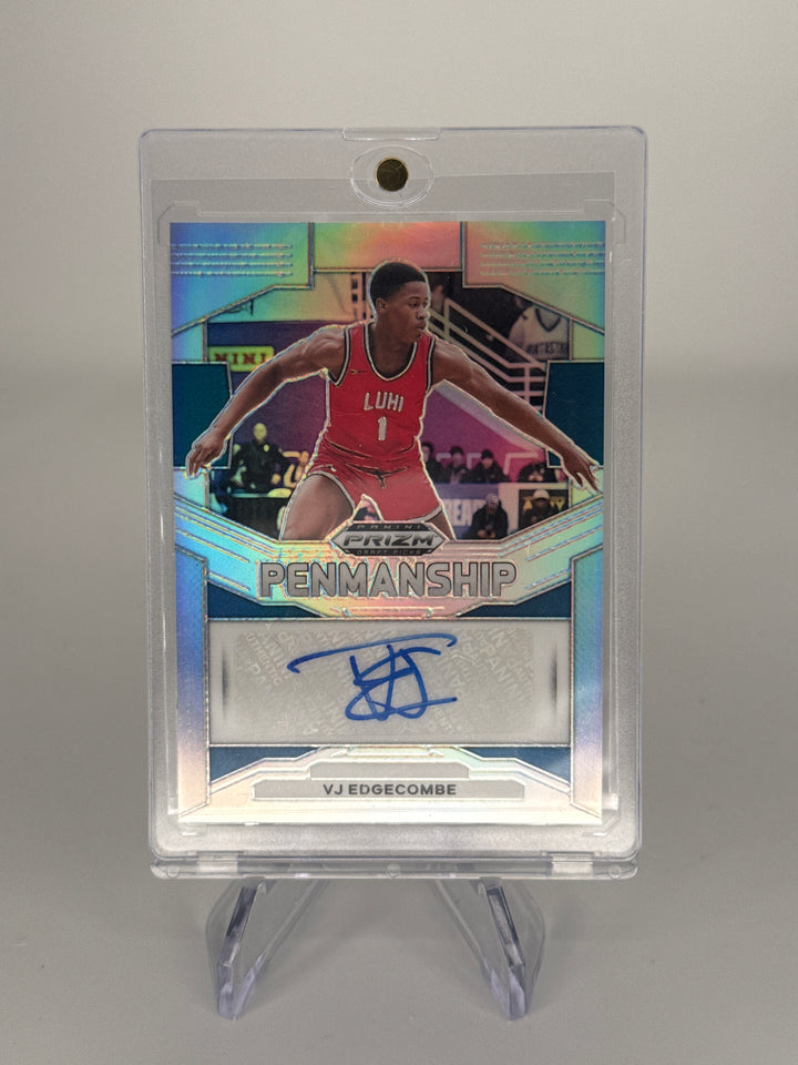 VJ Edgecombe 2024 Panini Prizm Draft Picks College Penmanship Silver Auto