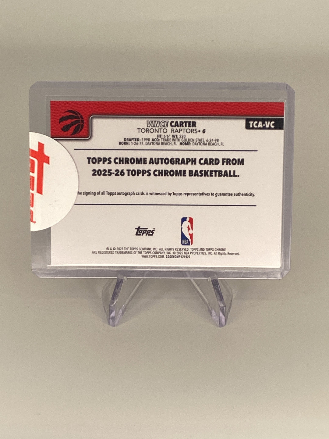 Vince Carter 2025 Topps Chrome Basketball Gold Basketball Geometric , 15/50