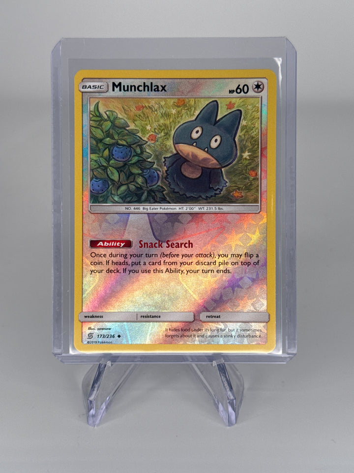 Pokemon TCG 2019 Munchlax Unified Minds Reverse Holo, 173/236