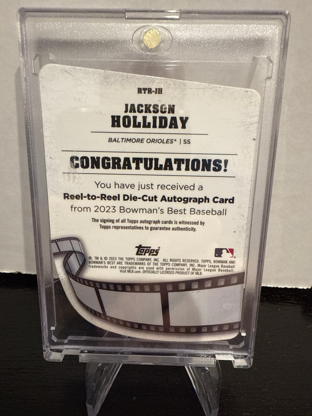 Jackson Holliday 2023 Bowmans Best Reel to Reel Auto, /150