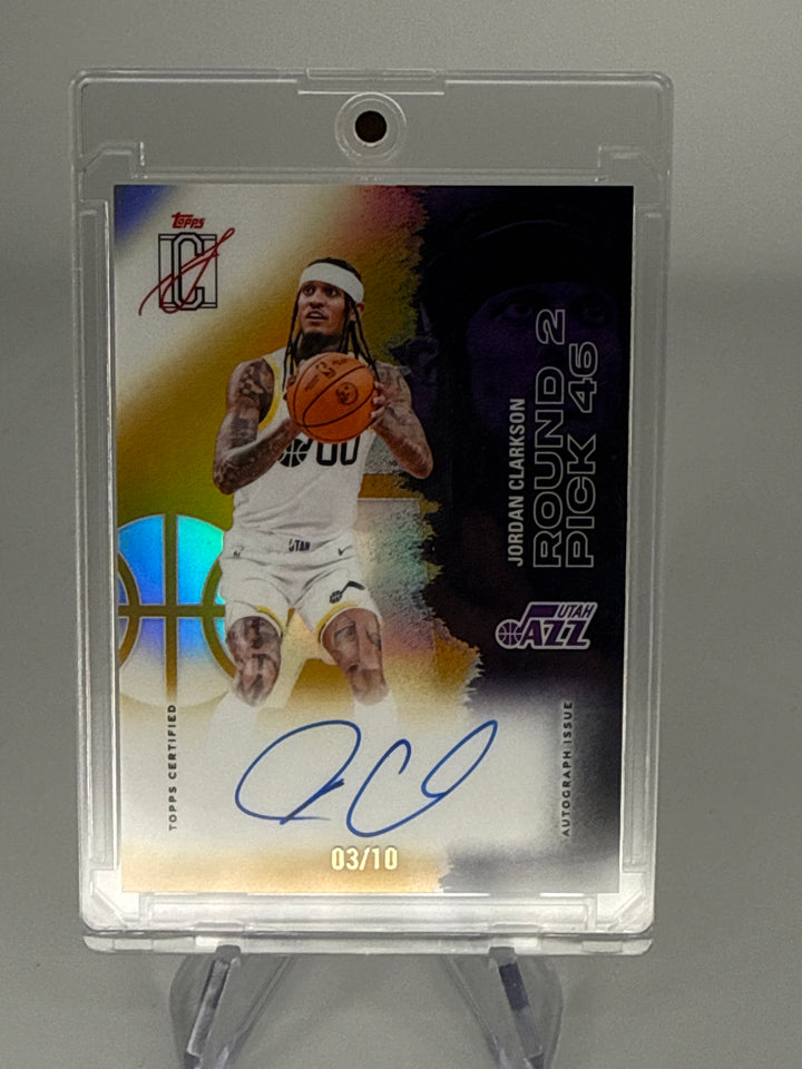 Jordan Clarkson 2026 Topps Signature Class Gold Refractor Auto, 03/10