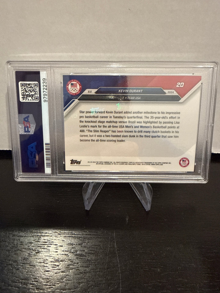 Kevin Durant 2024 Topps Now Olympic Games, PSA 10 Gem Mint