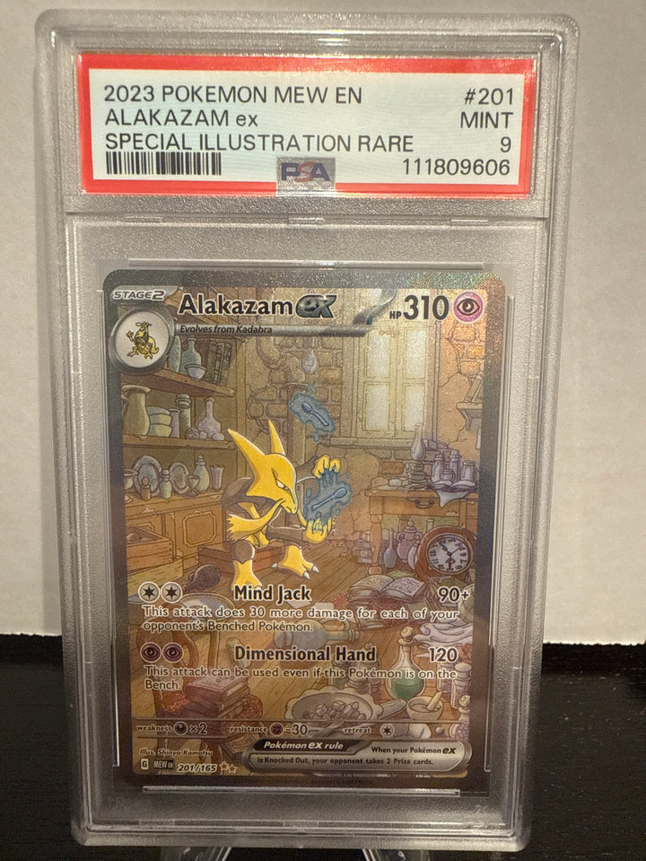 Pokémon TCG 2023 Alakazam EX Scarlet & Violet 151, 201/165, PSA 9 Mint