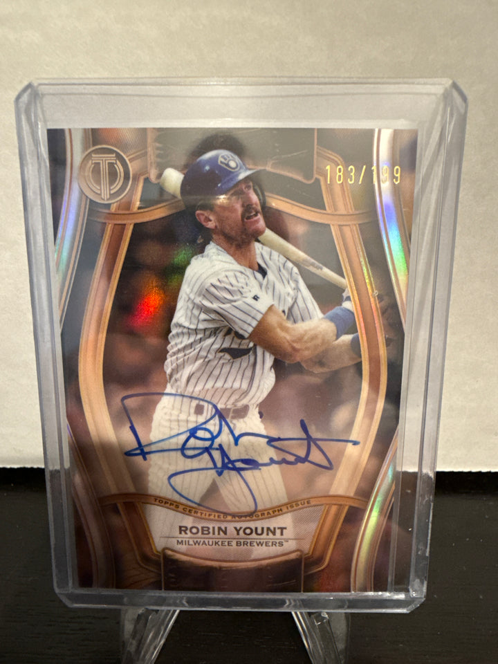 Robin Yount 2025 Topps Tribute Pillars of the Game Auto, 183/199