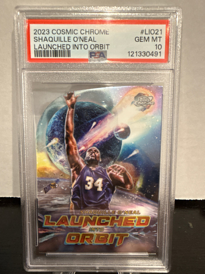 Shaquille O'Neal 2023 Topps Chrome Cosmic Launched Into Orbit Die Cut, PSA 10 Gem Mint