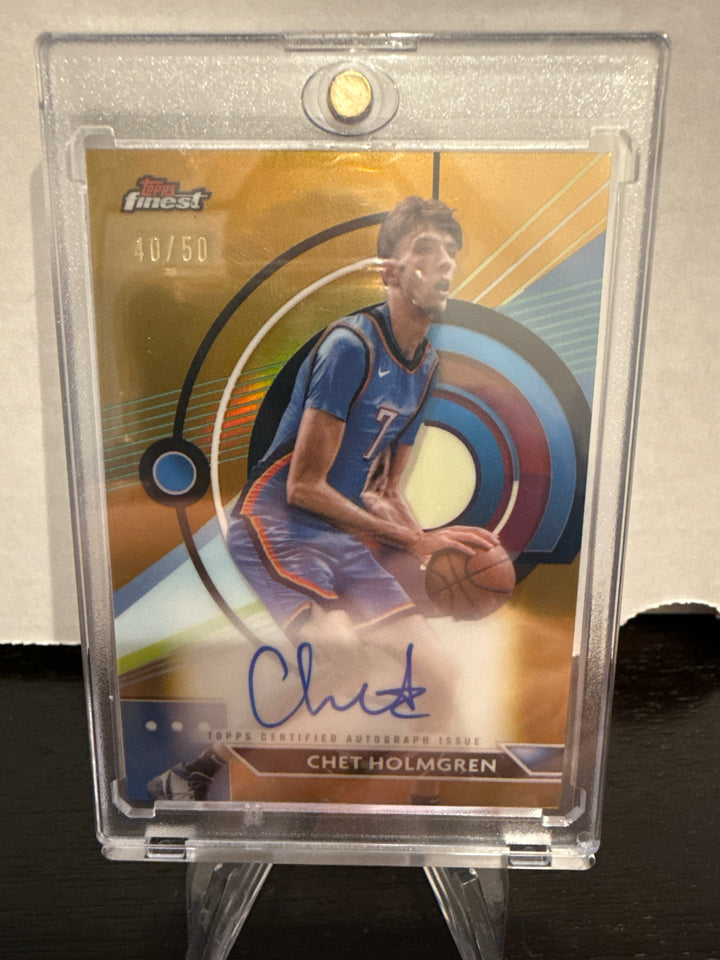 Chet Holmgren 2025 Topps Finest Gold Auto, 40/50
