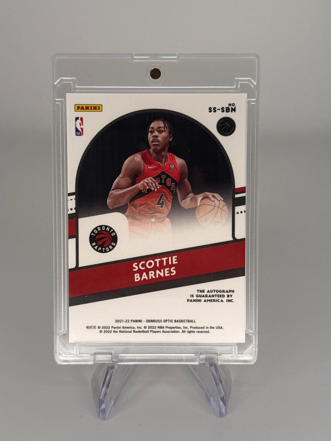 Scottie Barnes 2021 Panini Donruss Optic Rookie Auto