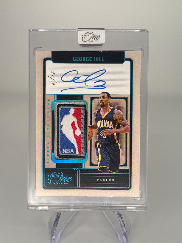 George Hill 2024 Panini One & One Patch Auto Logoman, 1/1