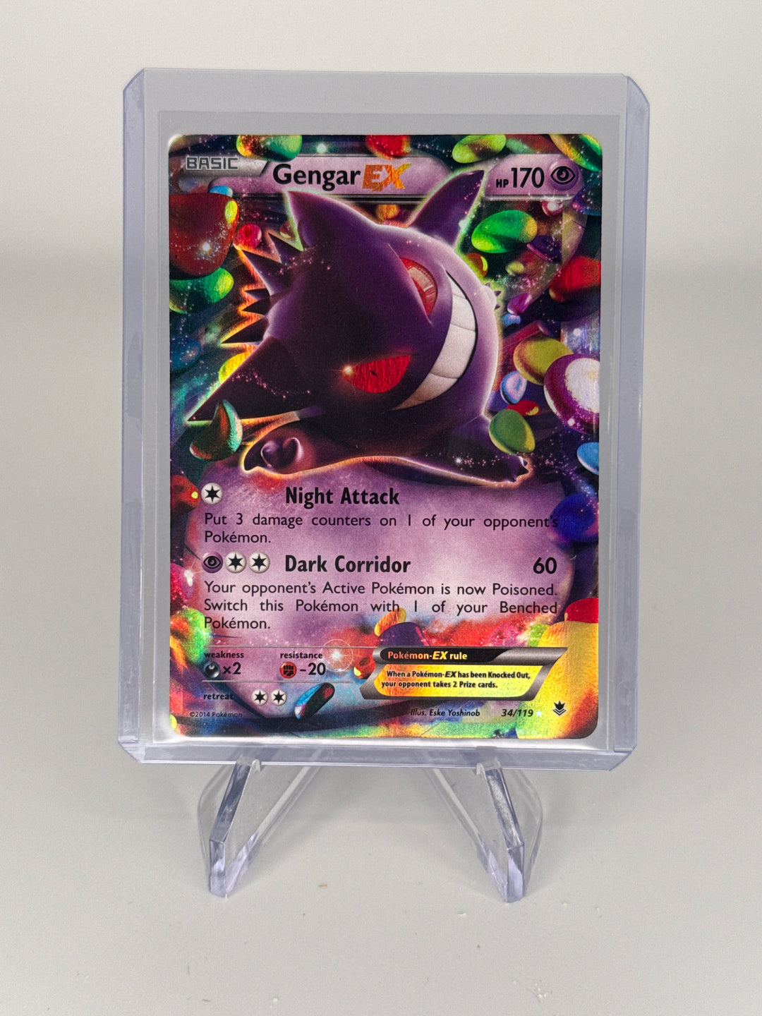Pokemon TCG 2014 Gengar EX Phantom Forces Ultra Rare Holo, 34/119