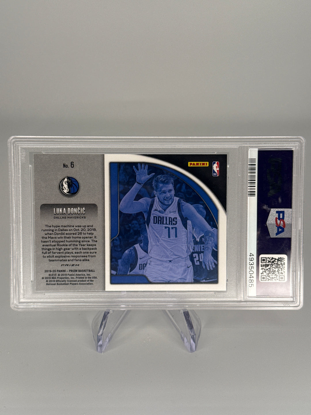 Luka Doncic 2019 Panini Prizm Get Hyped Silver Prizm, PSA 10 Gem Mint