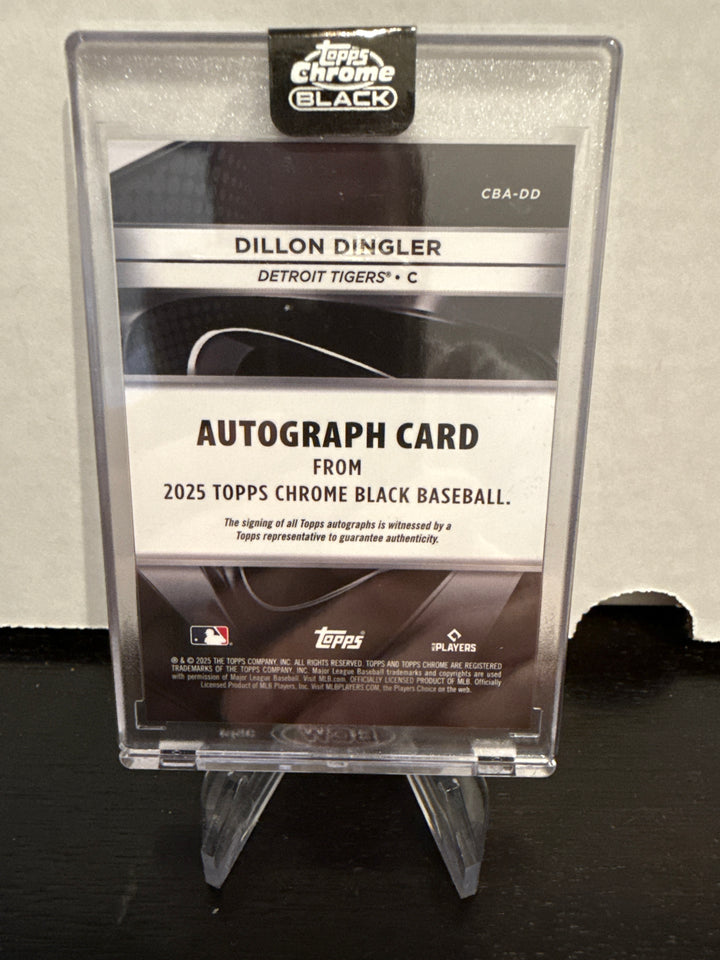 Dillon Dingler 2025 Topps Chrome Black Rookie Auto