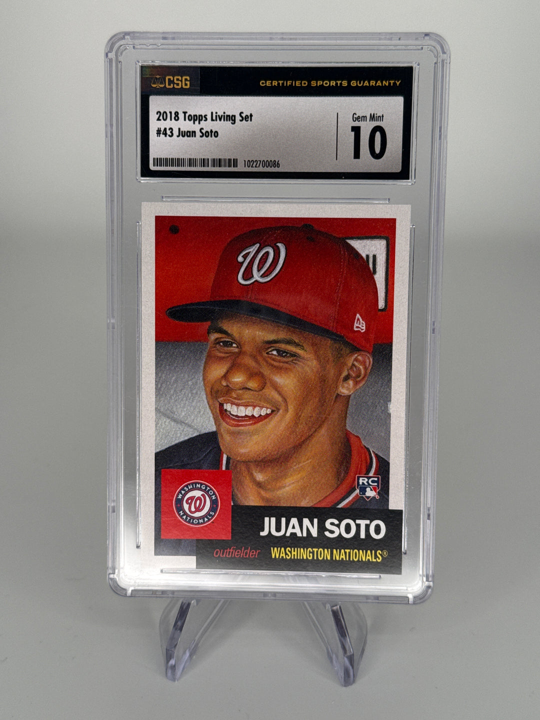Juan Soto 2018 Topps Living Rookie, CSG 10 Gem Mint