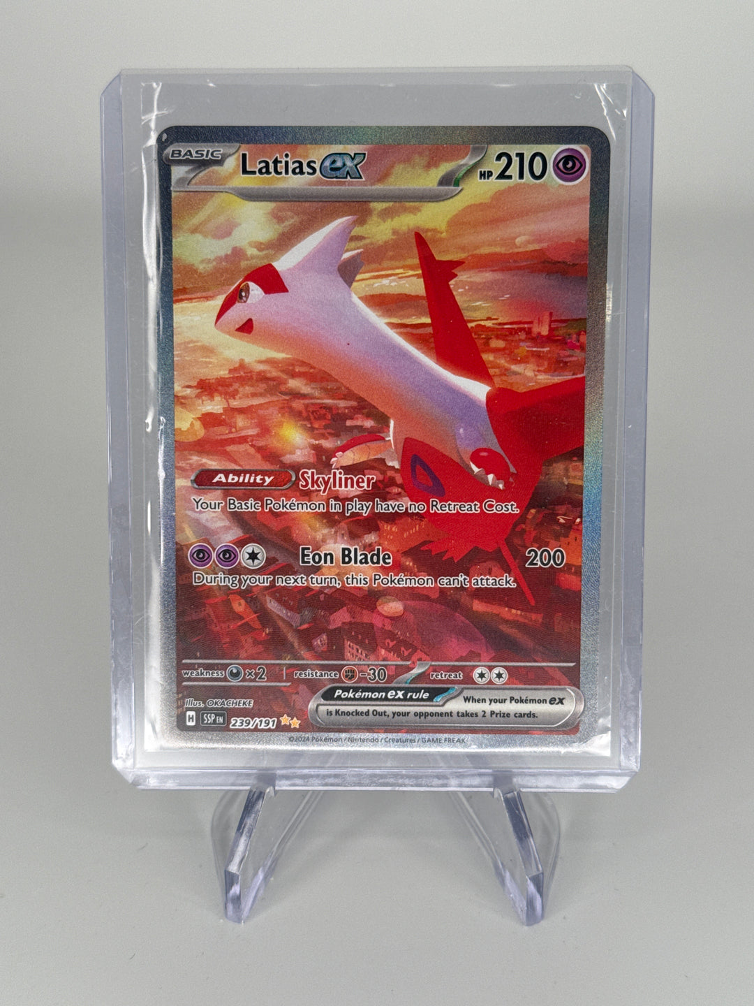 Pokemon TCG 2024 Latias EX Surging Sparks Special Illustration Rare, 239/191