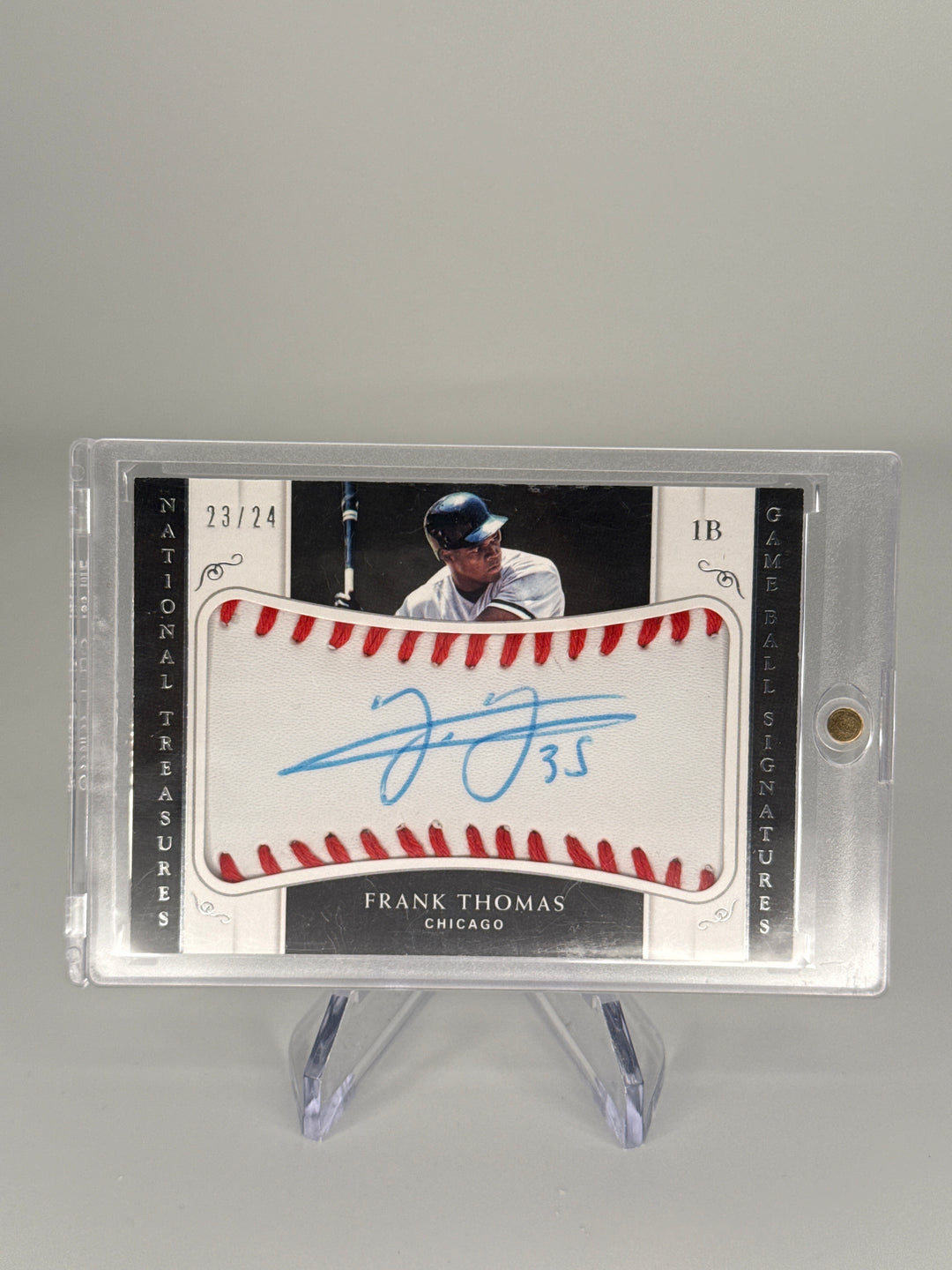 Frank Thomas 2018 Panini Panini National Treasures Game Ball Auto, 23/24
