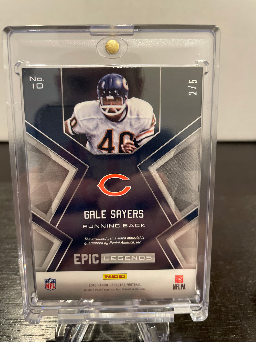 Gale Sayers 2016 Panini Spectra Game Used Relic, 2/5