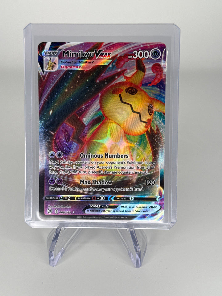 Pokemon TCG 2022 Mimikyu VMax Brilliant Stars Sword & Shield Ultra Rare, 069/172
