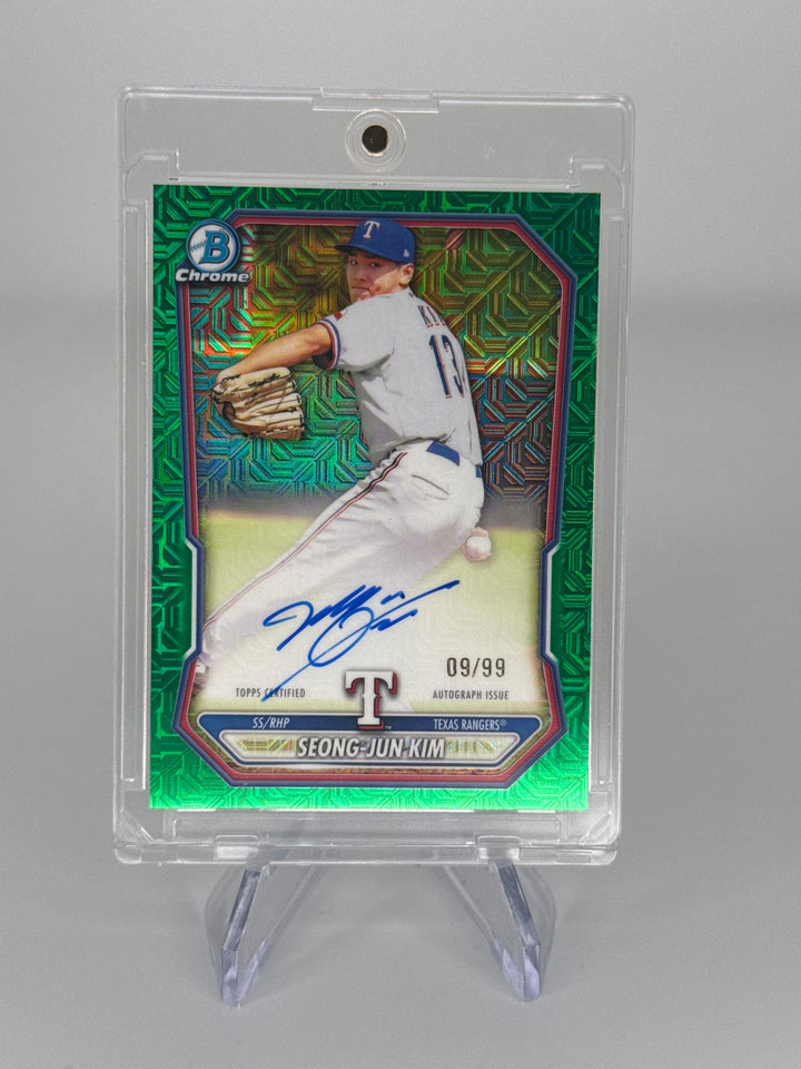 Seong-Jun Kim 2026 Bowman Chrome Mega Box Green Refractor Auto, 09/99