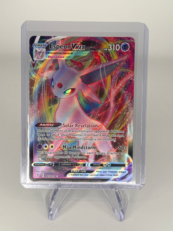 Pokemon TCG 2021 Espeon Vmax Evolving Skies Ultra Rare, 065/203