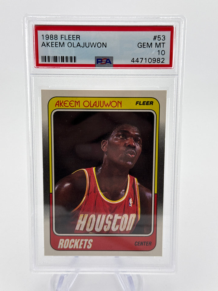 Akeem Olajuwon 1988 Fleer, PSA 10 Gem Mint