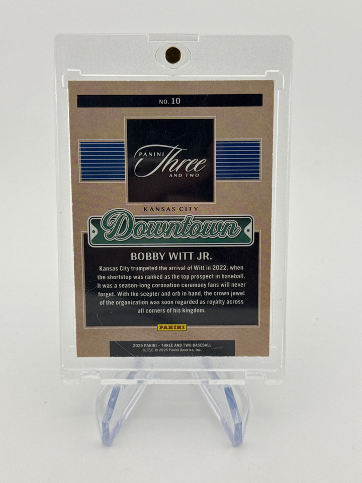 Bobby Witt Jr 2025 Panini Three & Two Downtown SSP Case Hit