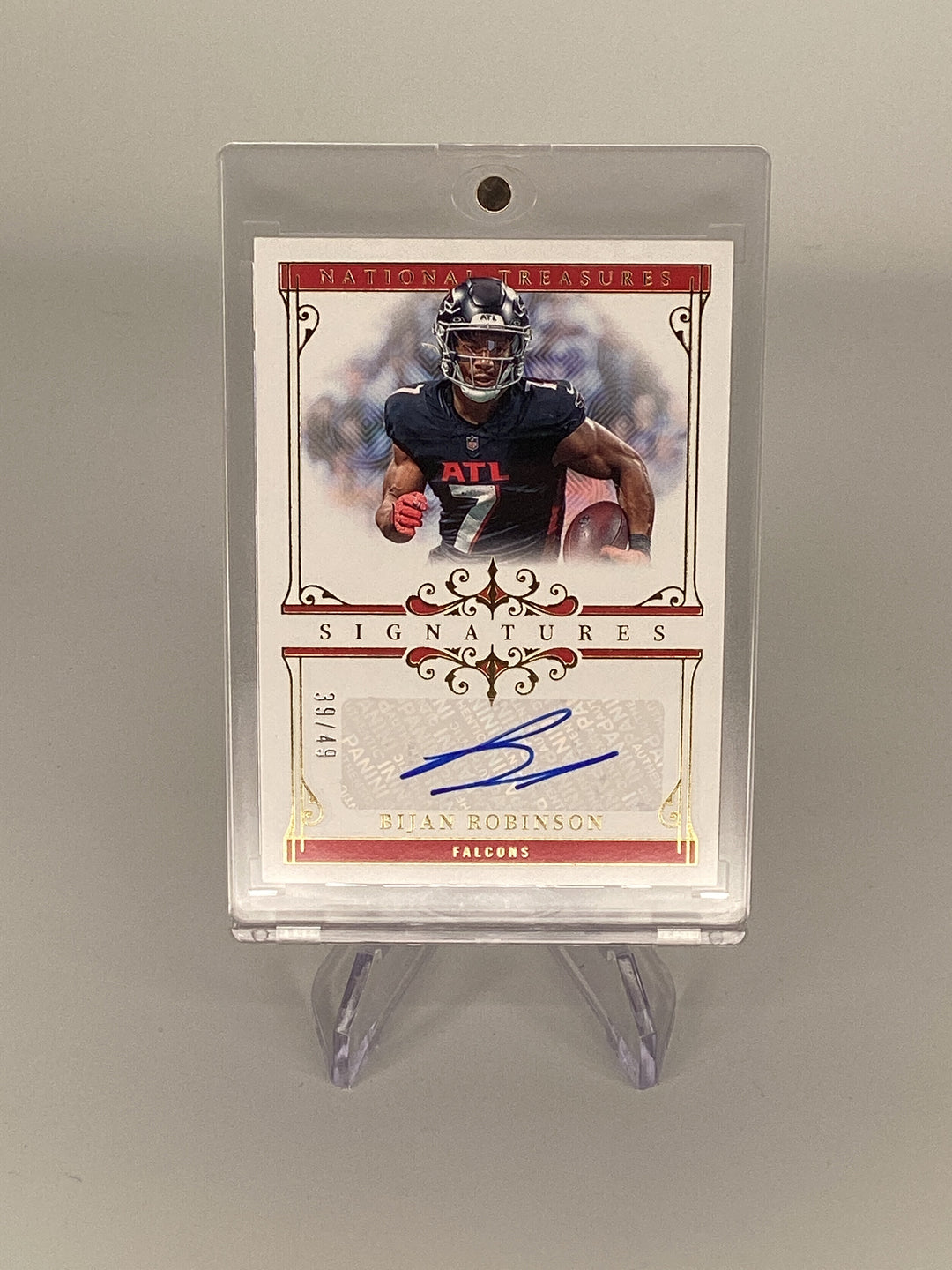 Bijan Robinson 2025 Panini National Treasures Signatures, 39/49
