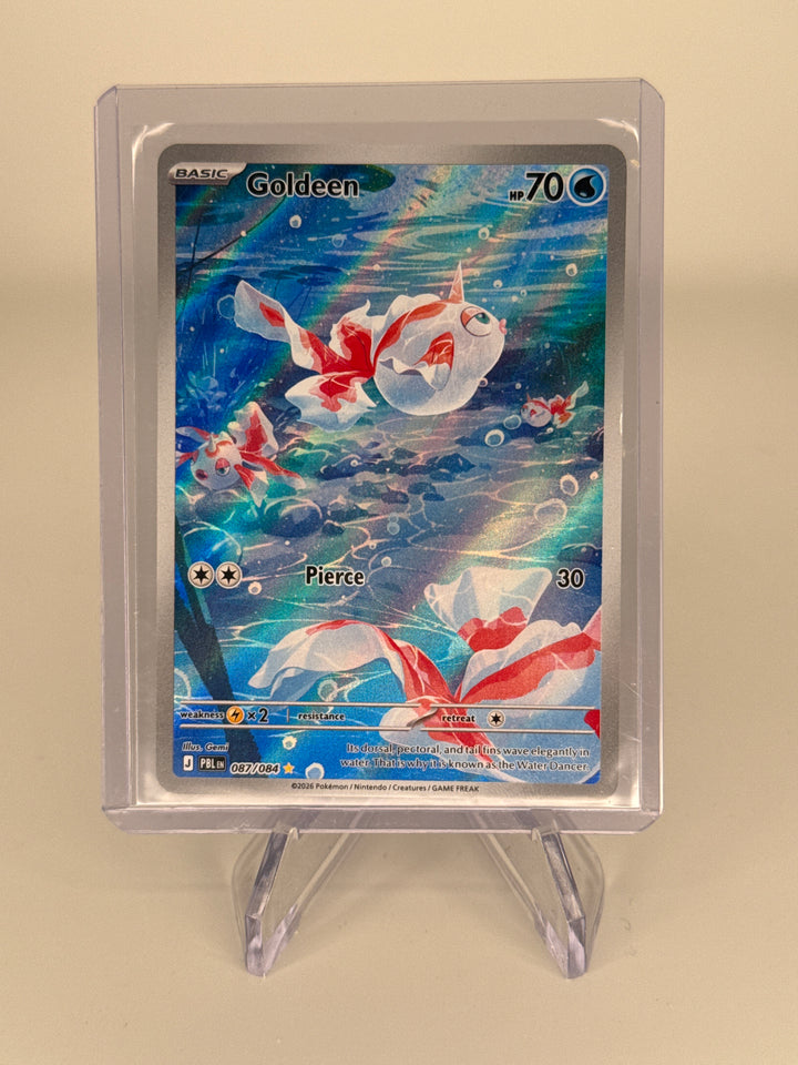 Pokemon TCG 2025 Goldeen Pitch Black Full Art Illustration Rare, 087/084