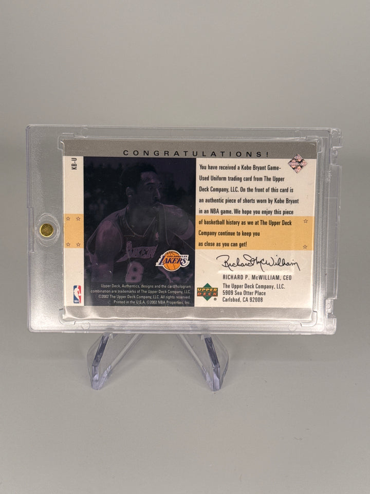 Kobe Bryant 2002 Upper Deck Uniform Greatness Game Worn Shorts