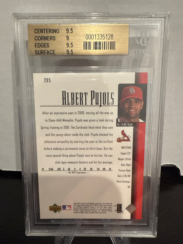 Albert Pujols 2001 Upper Deck Star Rookie, BGS 9.5 Gem Mint