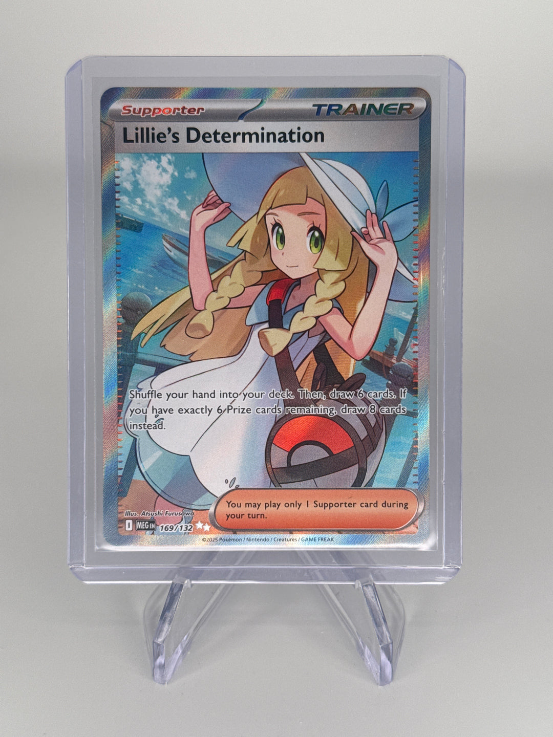 Pokemon TCG 2025 Lillie's Determination Mega Evolutions Ultra Rare Trainer, 169/132