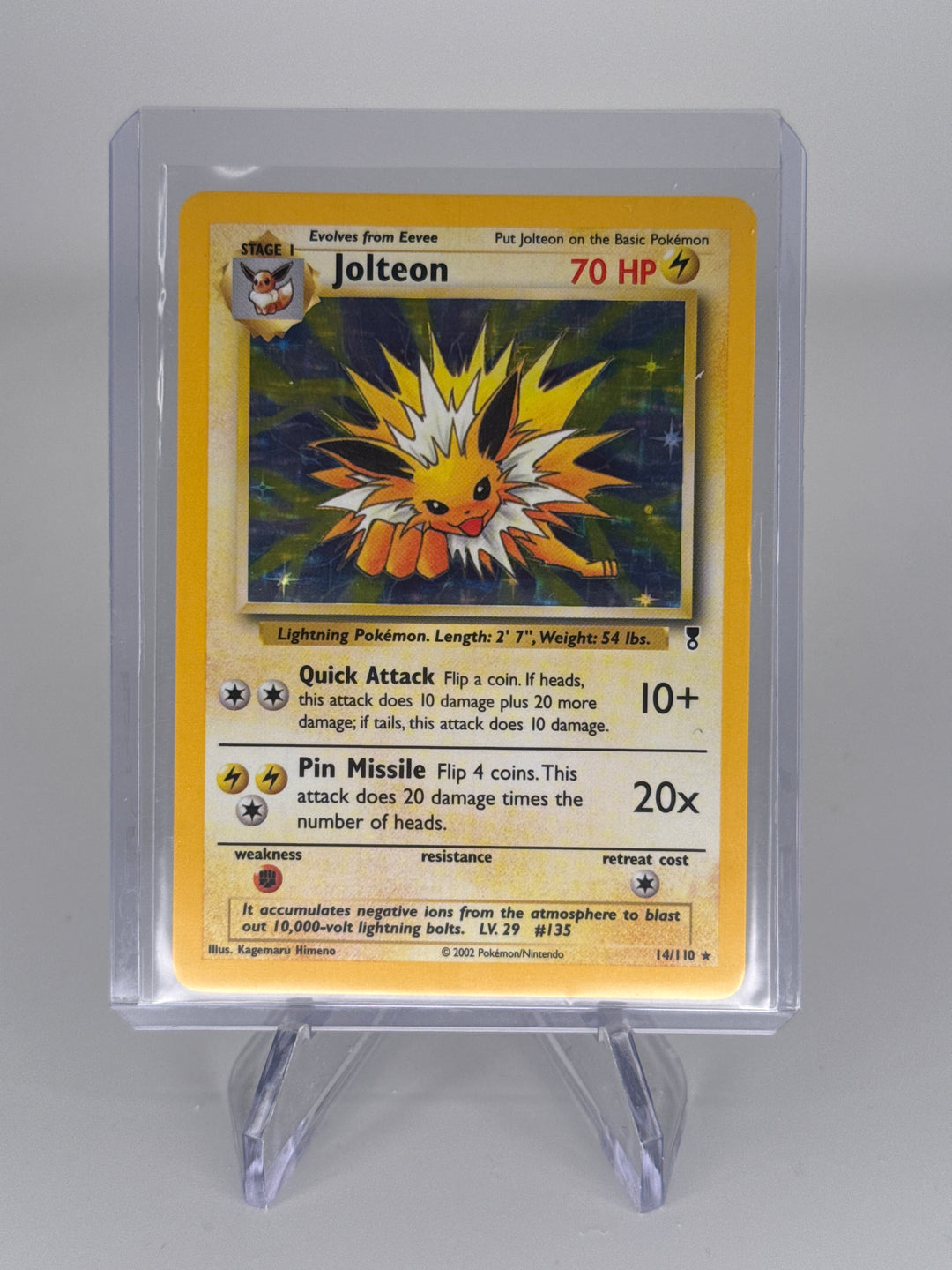 Pokemon TCG 2002 Jolteon Legendary Collection Holo, 14/110