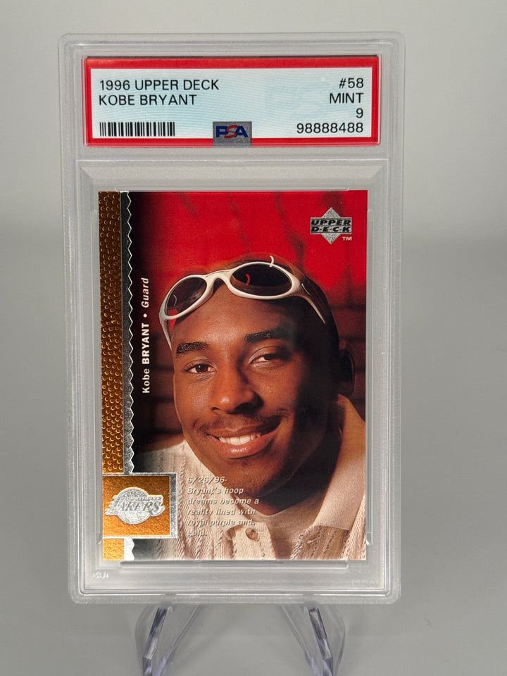 Kobe Bryant 1996 Upper Deck Rookie, PSA 9 Mint