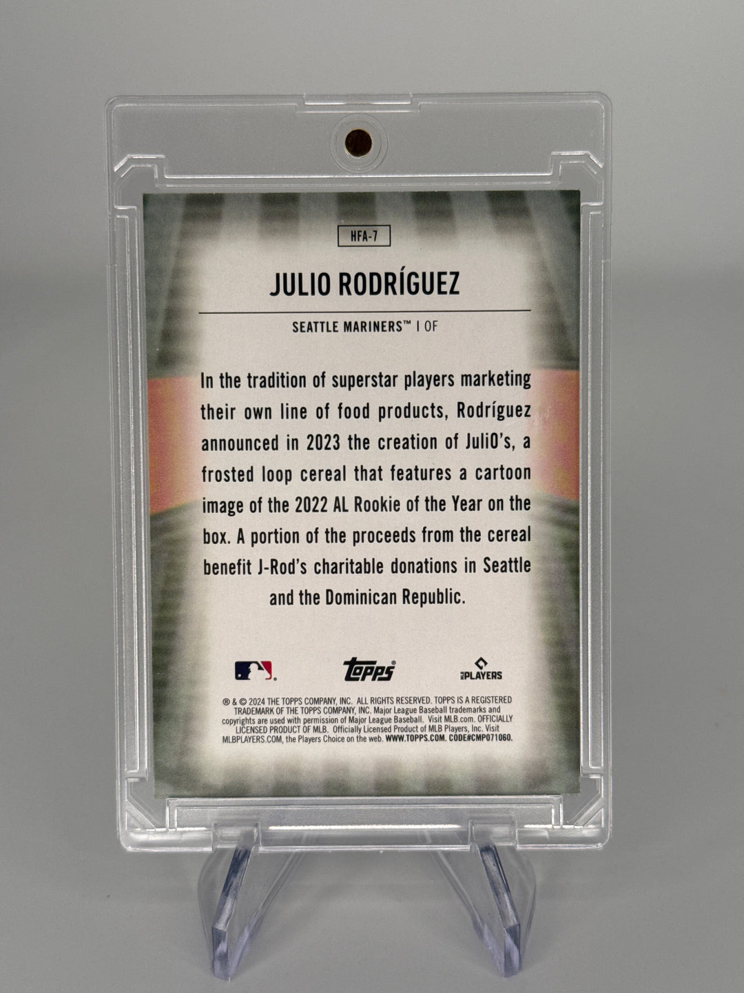 Julio Rodriguez 2024 Topps Series 1 Home Field Advantage SP