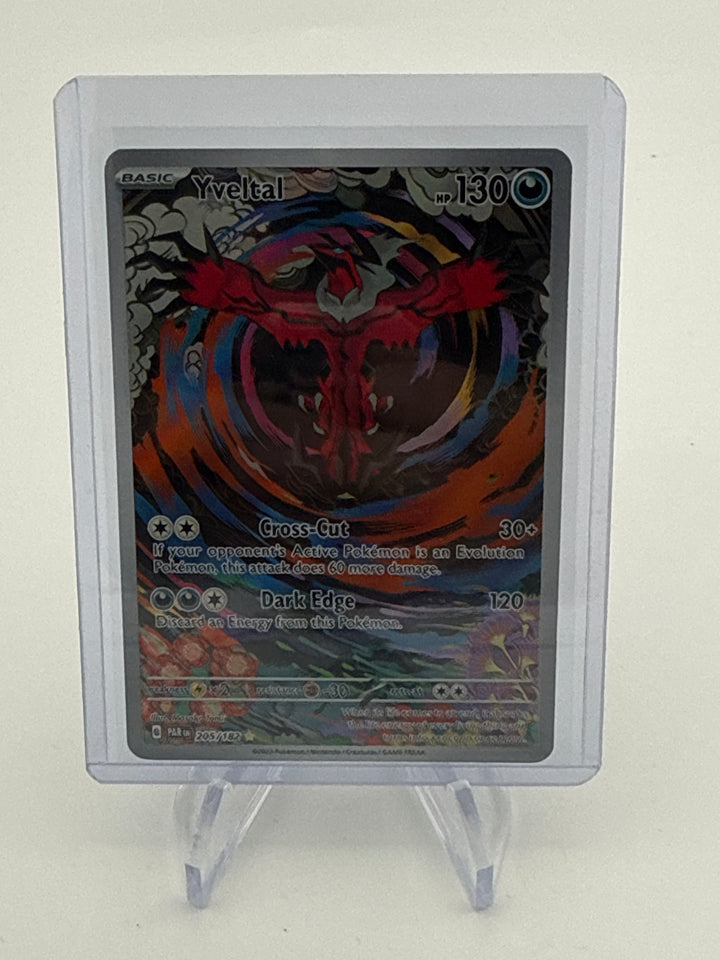 Pokemon TCG 2023 Yveltal Paradox Rift Holo Full Art Illustration Rare, 205/182