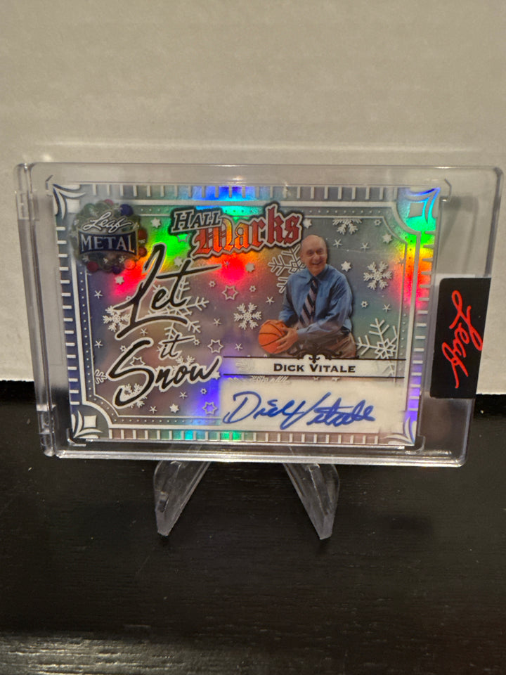 Dick Vitale 2025 Leaf Metal Hall Marks Let it Snow Auto, 3/5